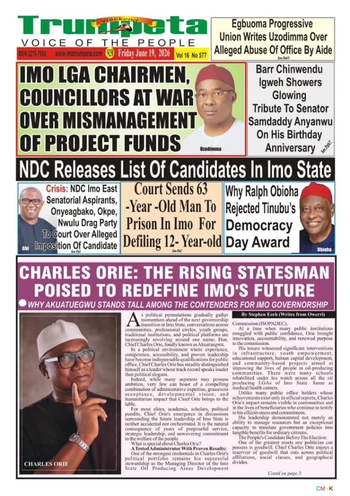 Cover and inside pages of Trumpeta,Friday, 19 June 2026