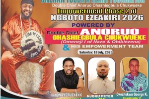 OMENNJI TOUCH A HEART FOUNDATION Sponsored by Double Chief Anoruo Ohashiegbula Chukwueke the CEO OMENNJI TOUCH A HEART OIL AND GAS NIGERIA LTD and his Team presents Mgboto Ezeakiri women Empowerment 2026 Phase II