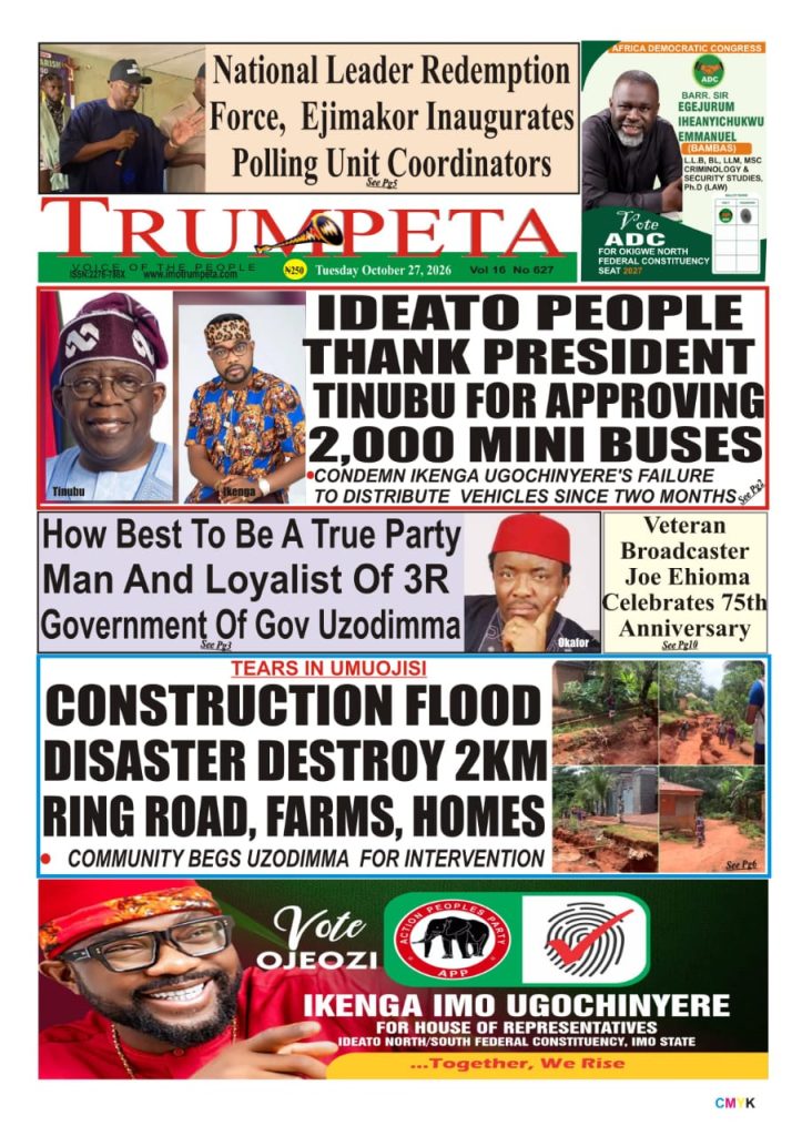 Cover and Inside Pages of Trumpeta Tuesday, October 27th, 2026