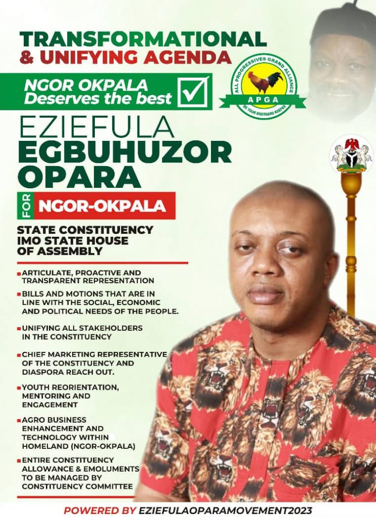 2023: Eziefula Emerges APGA Candidate For Ngor Okpala Constituency