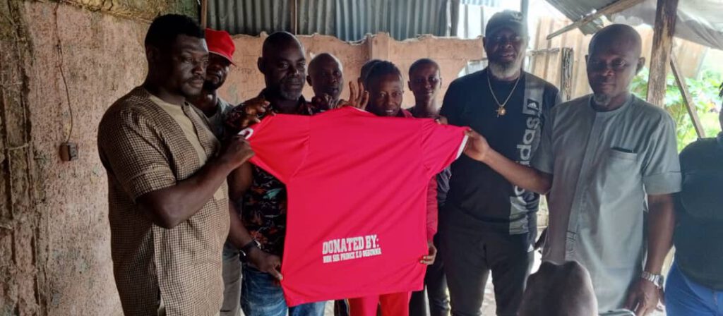 Prince Ogbonna Donates Music Band, Other Items To Heartland Colombia Fans Club