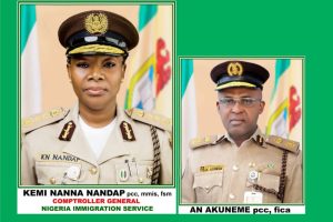 Immigration Comptroller General, Nandap Appoints Akuneme Commandant Of NIS Academy In Kano