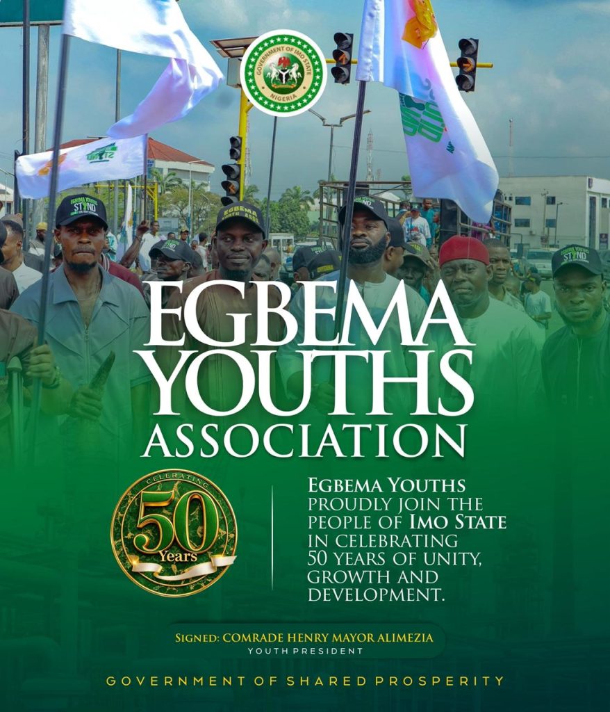 Egbema Youths Salute Uzodimma On Imo @ 50, Reaffirms Unwavering Support For Gov