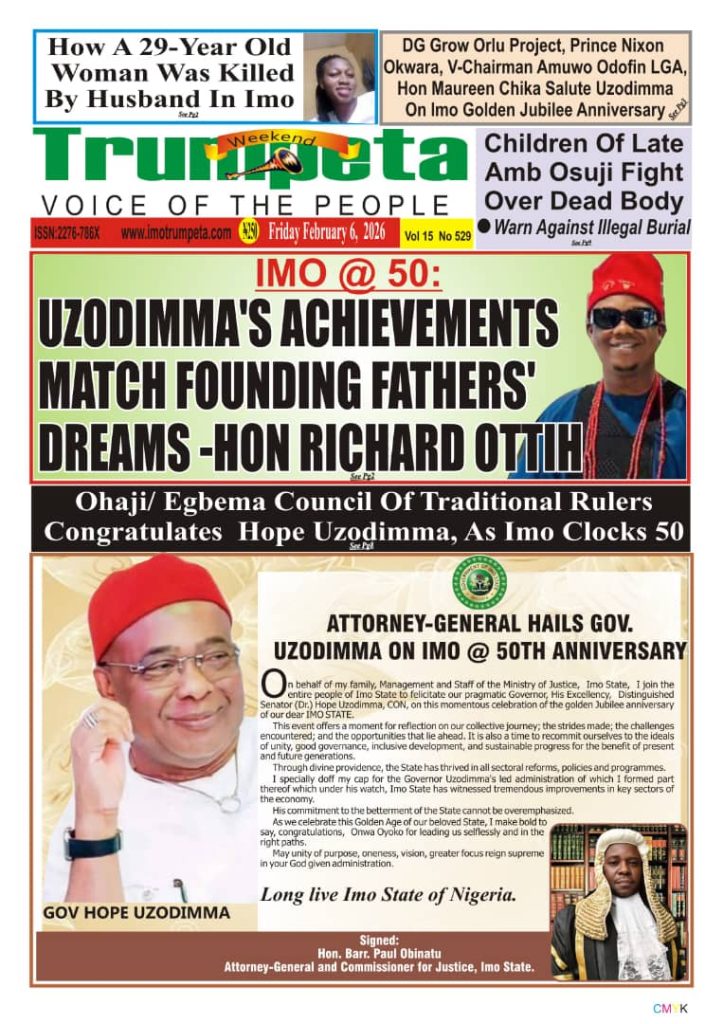 Cover and Inside Pages of Trumpeta, Friday, February 6th, 2026