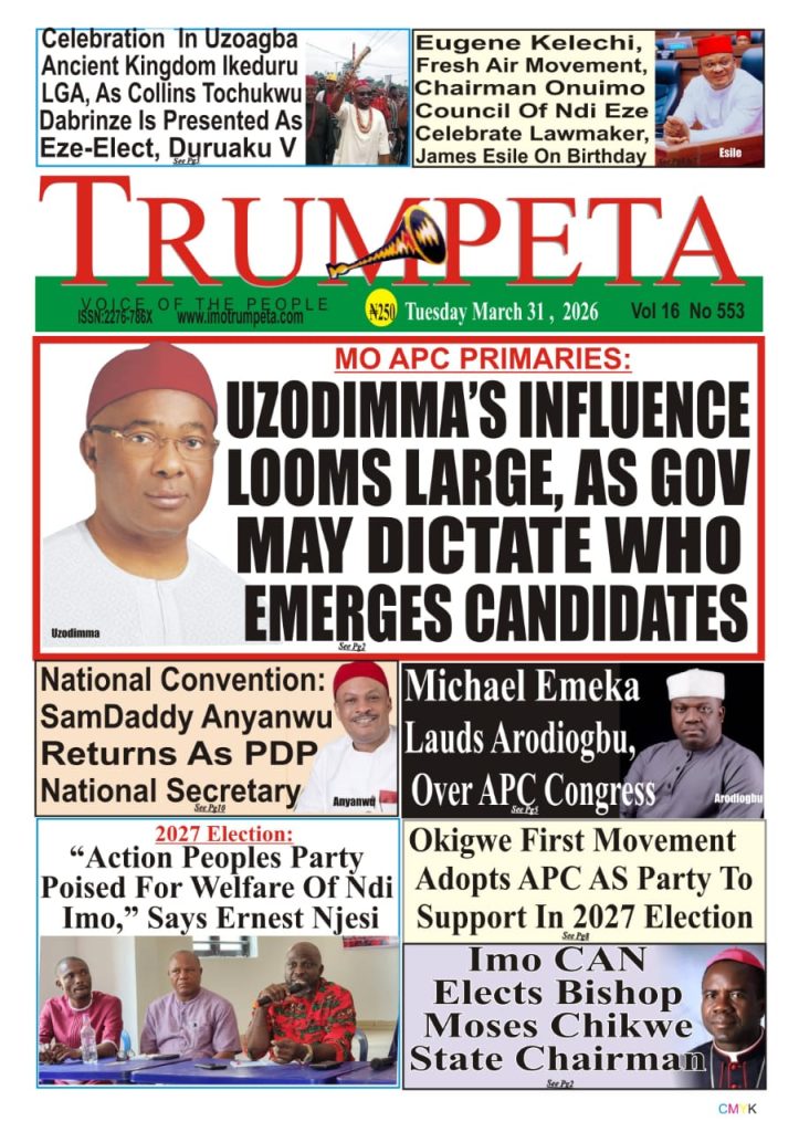 Cover And Inside Pages of Trumpeta, Tuesday, March 31st, 2026