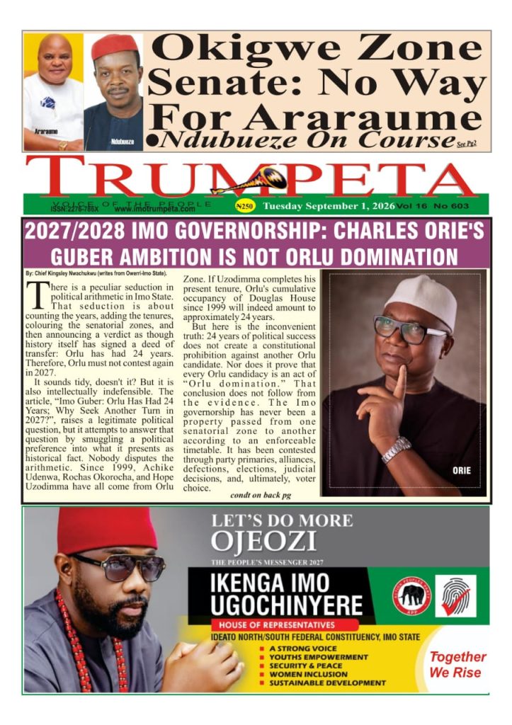 Cover and Inside Pages of Trumpeta Tuesday September 1,2026