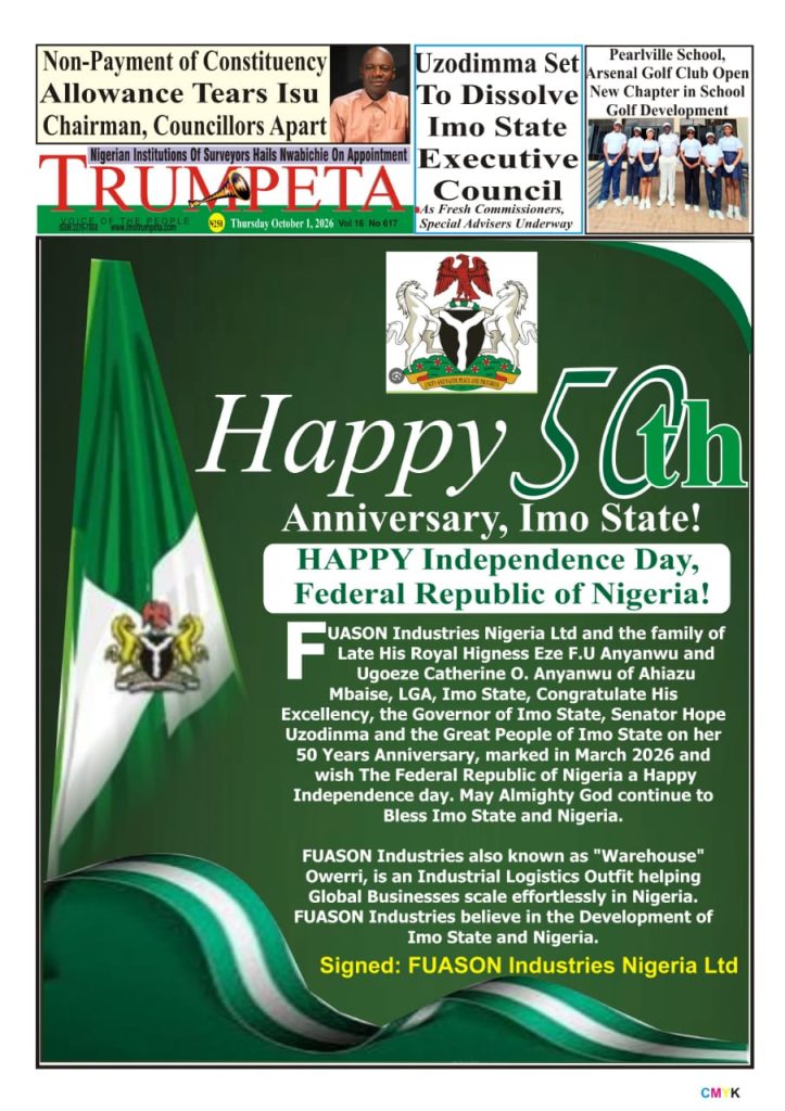Cover and Inside Pages of Trumpeta,Friday, October 1st,2026